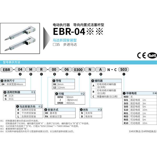 CKD喜開理電動執行器導向內置式活塞桿型EBR-04ML-00-120050NAN