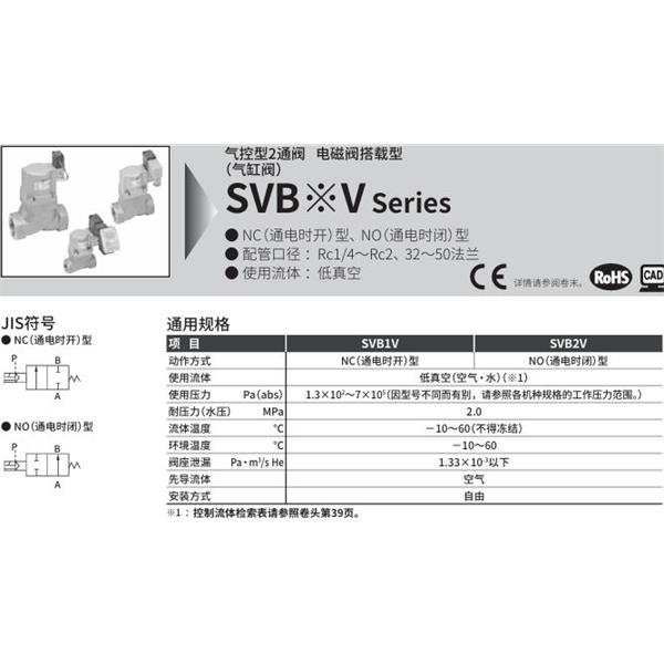 CKD喜開(kāi)理氣控型2通閥（氣缸閥）SVB2V-10F-02CS-AC100V