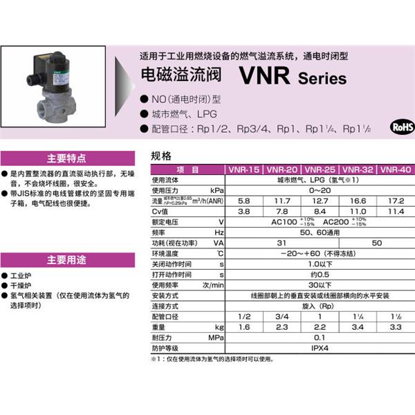 CKD喜開理電磁溢流閥VNR-32-AC200V