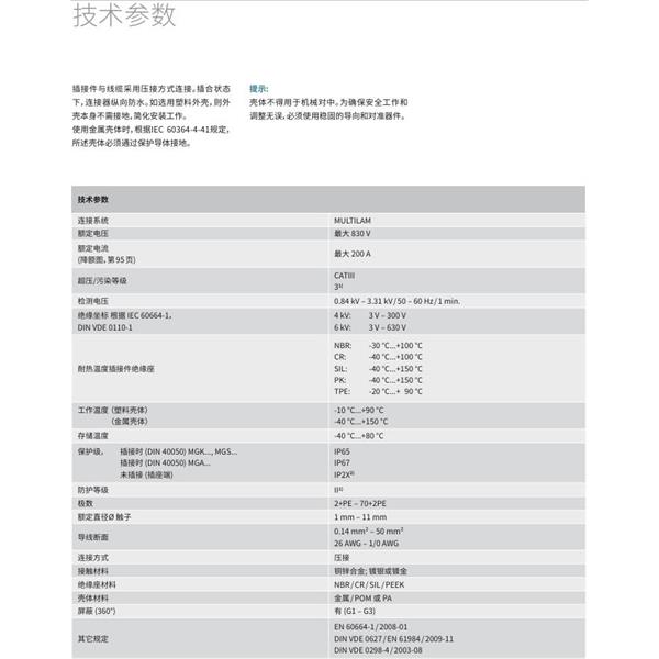 瑞士STAUBLI史陶比爾多極連接器ME3-9+PE-BP-C3/2,5-4-PK AU